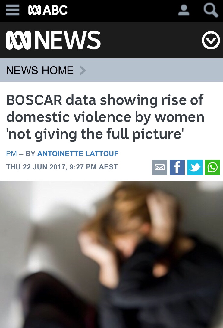 BOSCAR data showing rise of domestic violence by women ‘not giving the full&nbsp;picture’